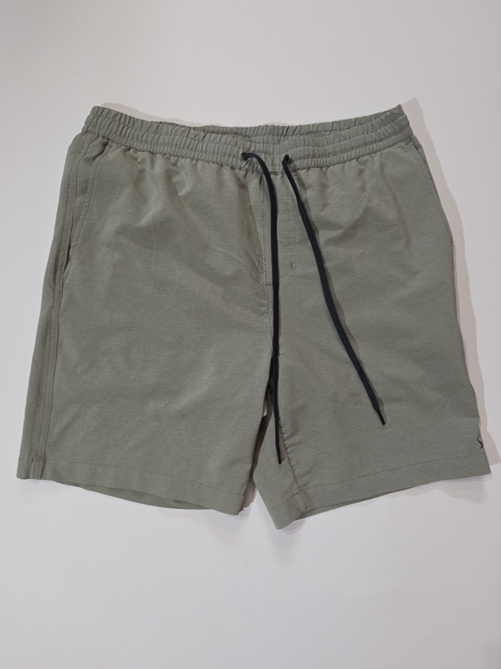 Eddie Bauer‎ Swim Trunks Mens Small Green Drawstring Stretch Beach Vacation Wear